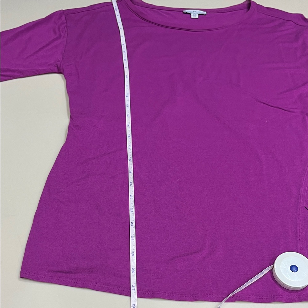 Halston Magenta Scoop Neck Top Medium - Picture 5 of 9
